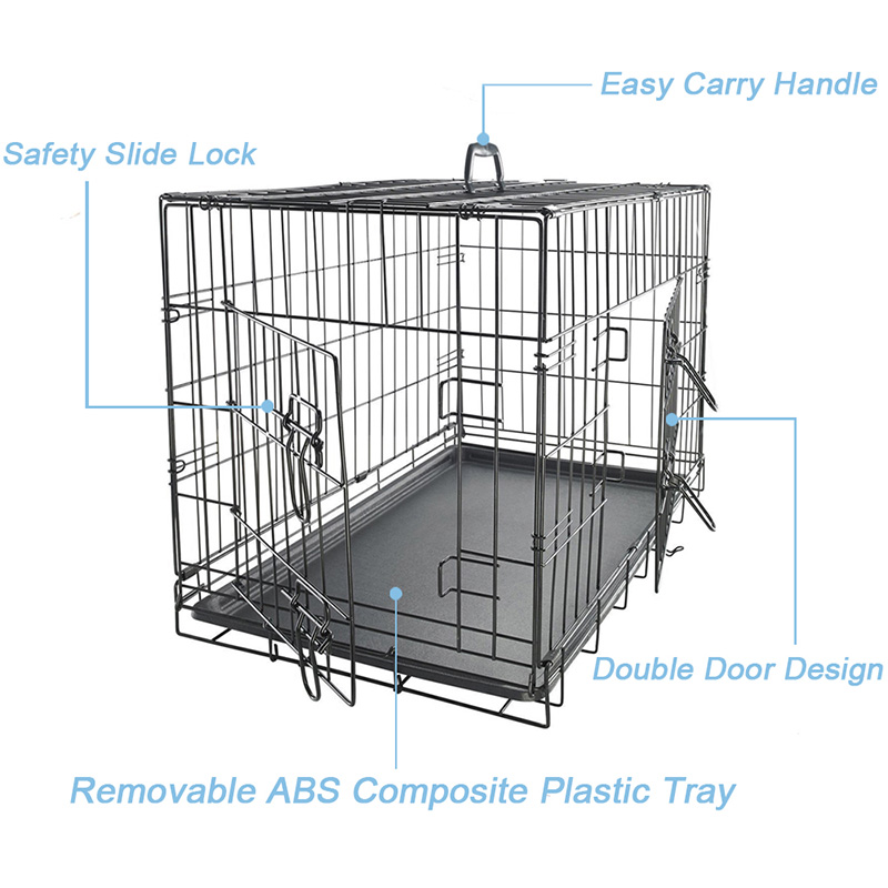 Foldable filum metallum canem caveam Foldable filum metallum canem caveam