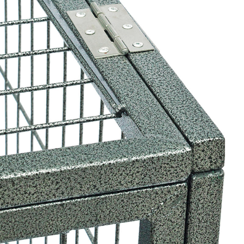 Open Top Tube Foldable Metal Canis Cage Open Top Tube Foldable Metal Canis Cage