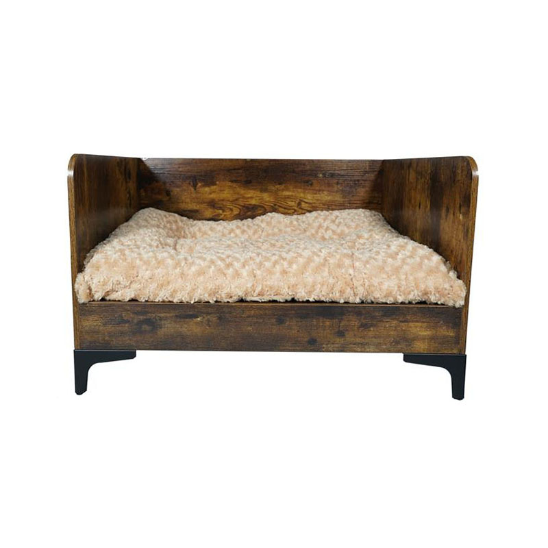 Moderni umbraticis lignum elevatur canis lectum frame