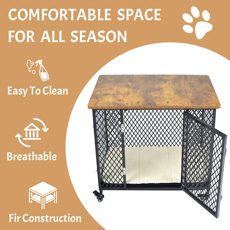 Furniture style magna lignea canis caveam et rotae & Cushion Furniture style magna lignea canis caveam et rotae & Cushion