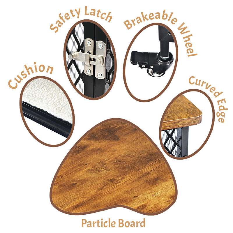 Furniture style magna lignea canis caveam et rotae & Cushion Furniture style magna lignea canis caveam et rotae & Cushion