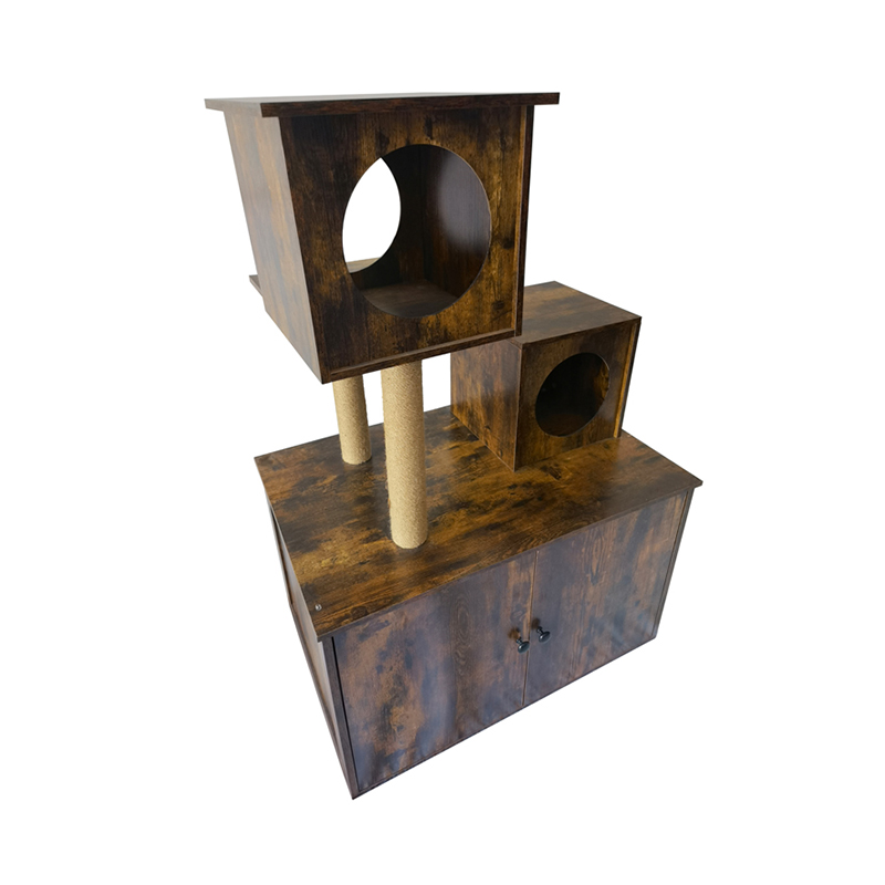 Cattus Domus lignea turrim turrim cattus lignum scandere frame cum lectica arca archa