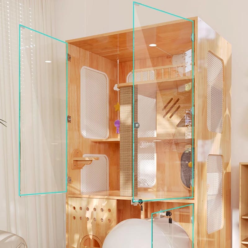 Panoramic Umbraticis Villa Cage Firmus Lignum Cattus domus clausuram Panoramic Umbraticis Villa Cage Firmus Lignum Cattus domus clausuram