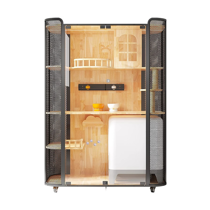 Flexilis lignum cattus domus scrinium panoramic villa caveam