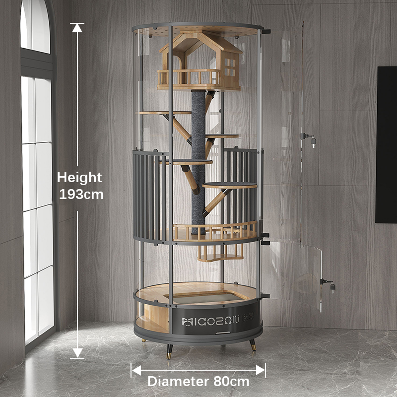 Panoramic Multi-Feature Villa Umbraticis Cattus Cage clausura Cabinet Panoramic Multi-Feature Villa Umbraticis Cattus Cage clausura Cabinet