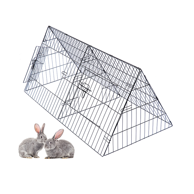 Outdoor trianguli Folding Metal Bunny Lepus Hutch Domus enim parva animalibus Outdoor trianguli Folding Metal Bunny Lepus Hutch Domus enim parva animalibus